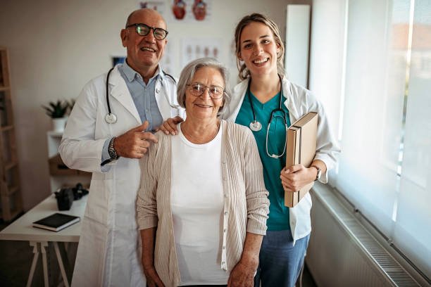 Caregiver with elderly client